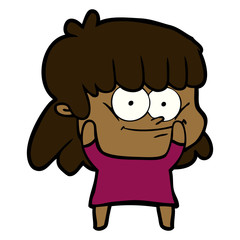 cartoon smiling woman