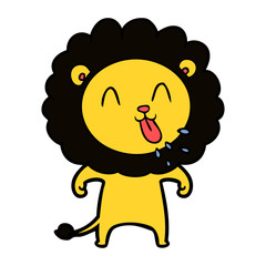 happy cartoon lion