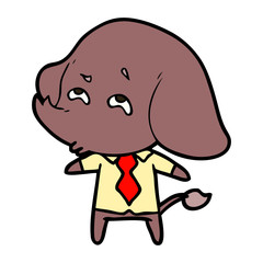 cartoon elephant boss remembering