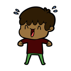 cartoon laughing boy
