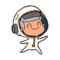 Obraz premium happy cartoon astronaut
