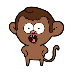 cartoon shocked monkey