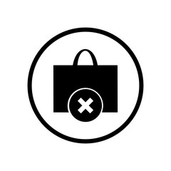 Shopping bag icon.  Illustration