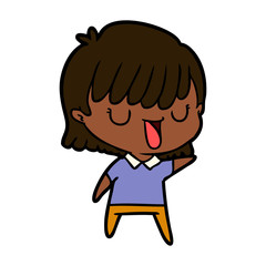 Obraz premium cartoon woman