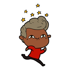 cartoon excited man