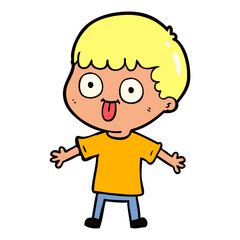 Obraz premium cartoon man staring