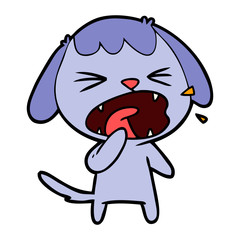 cute cartoon dog barking