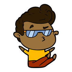 cartoon cool guy