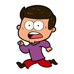 cartoon shocked man