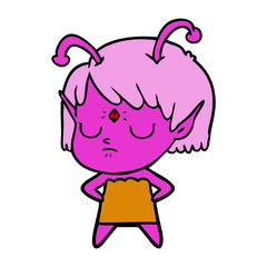 cartoon alien girl