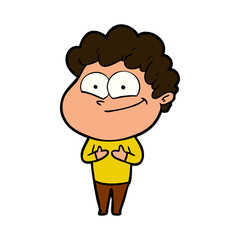 cartoon happy man