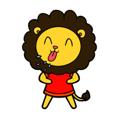 happy cartoon lion