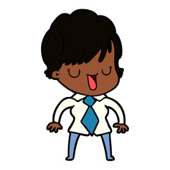 cartoon woman talking