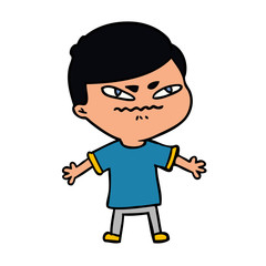 cartoon exasperated man