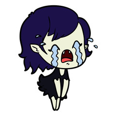 cartoon crying vampire girl