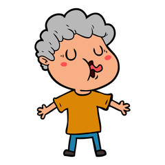cartoon man singing