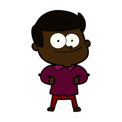 cartoon happy man