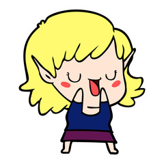 cartoon elf girl