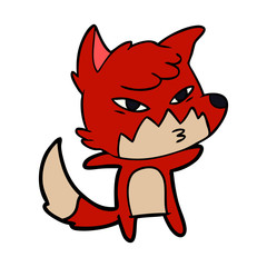 clever cartoon fox