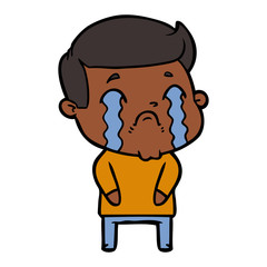 cartoon man crying