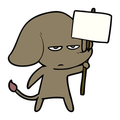 annoyed cartoon elephant
