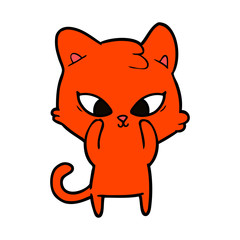 Obraz premium cute cartoon cat