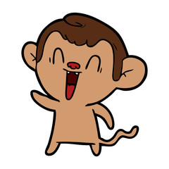 cartoon laughing monkey