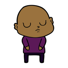 cartoon bald man