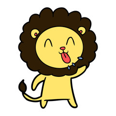 happy cartoon lion