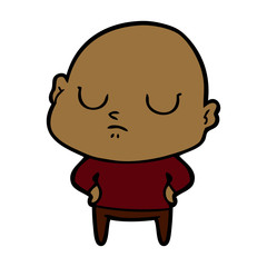 cartoon bald man