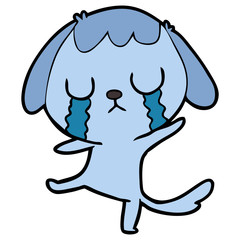 cute cartoon dog crying