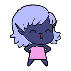 cartoon elf girl