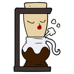 cartoon filter coffee machine