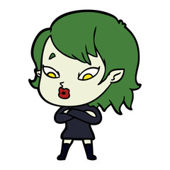 cute cartoon vampire girl