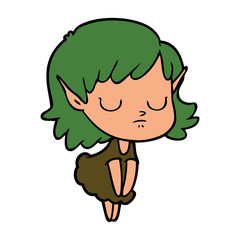 cartoon elf girl
