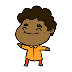 cartoon friendly man