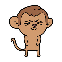 cartoon annoyed monkey