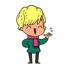 cartoon laughing woman