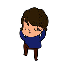 cartoon woman