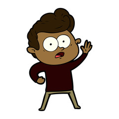 cartoon staring man
