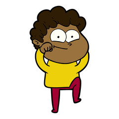 cartoon happy man