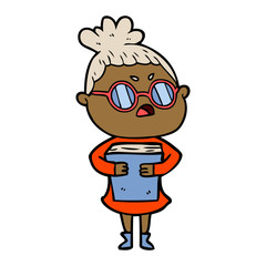 cartoon annoyed woman