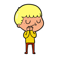 cartoon grumpy boy