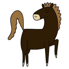 happy cartoon horse