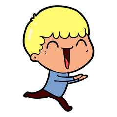cartoon happy man