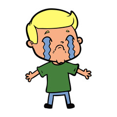 cartoon man crying