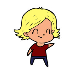 Obraz premium cartoon friendly girl