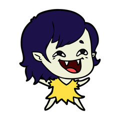 cartoon laughing vampire girl