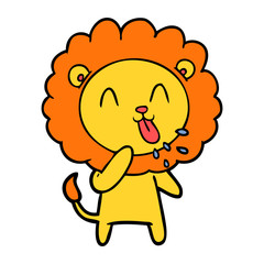 happy cartoon lion