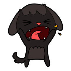 cute cartoon dog barking